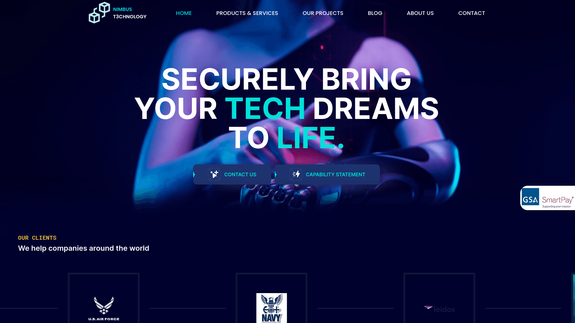 Cybersecurity Company web platform